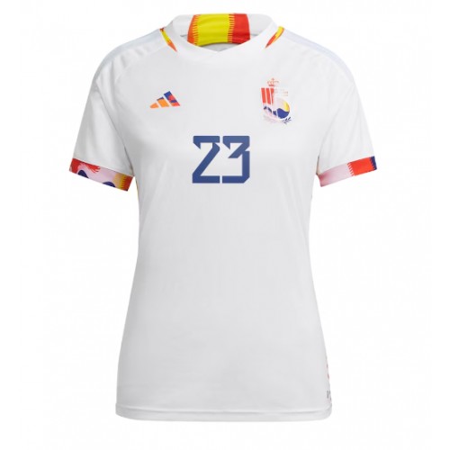 Maillot de foot Belgique Michy Batshuayi #23 Extérieur Femmes Monde 2022 Manches Courte